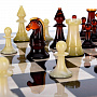 Шахматный ларец с янтарными фигурами 48х48 см, фотография 9. Интернет-магазин ЛАВКА ПОДАРКОВ